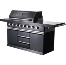 Buitenkeuken met meerdere branders, kasten en opbergruimte