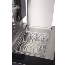 Geopende gasbarbecue met grillrooster