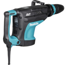 Blauwe en zwarte Makita breekhamer HM1213C met anti-vibratietechnologie en SDS-max gereedschapshouder.
