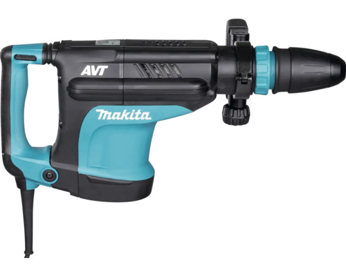 Makita breekhamer in blauw en zwart met Anti-Vibration Technology, D-handgreep en verstelbare zijhandgreep.