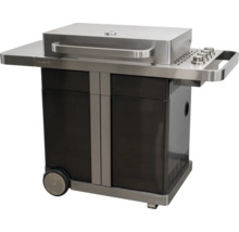 Barbecuekar van metaal met opbergruimte en legplanken