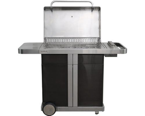 Buschbeck barbecue op wielen met open deksel