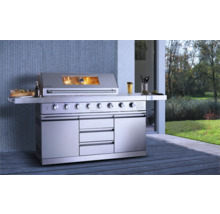 RVS buitenkeuken met barbecue, lades en opbergruimte