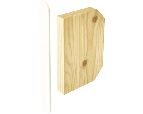 Houten paal en houten blok voor hekwerkconstructie