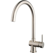 Metalen keukenkraan met hoge uitloop