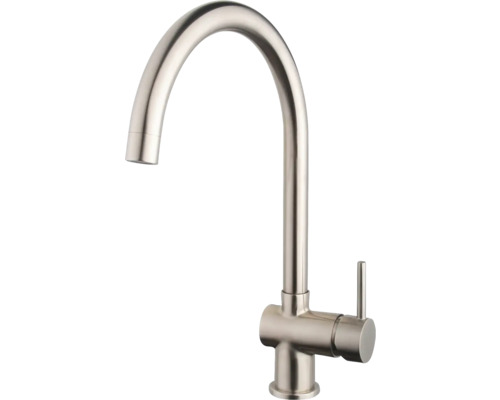 Metalen keukenkraan met hoge uitloop