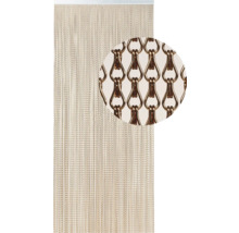 Metalen kettinggordijn met detailopname