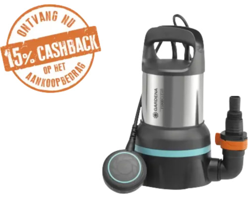 Gardena vuilwater dompelpomp met cashback actie