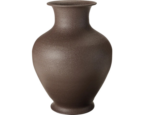 Vaas organisch metaal bruin H 31 cm Decoratieve bruine keramische bloemenvaas