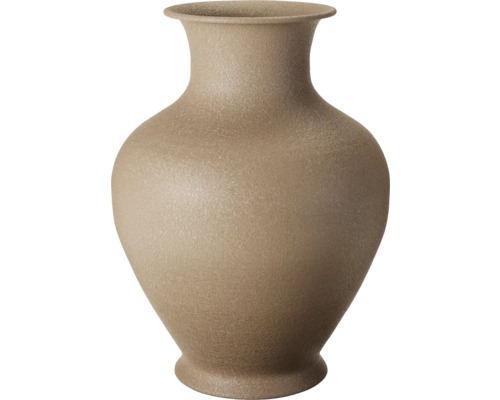 Vaas organisch metaal taupe beige H 31 cm Decoratieve keramische vaas