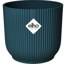 Bloempot van kunststof met ribbelstructuur en Elho Logo