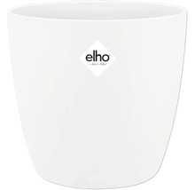 Witte bloempot met Elho logo