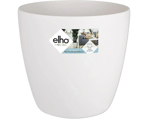 ELHO Pot Brussels met wielen wit Ø 34,9 H 32,1 cm Witte plantenpot van kunststof
