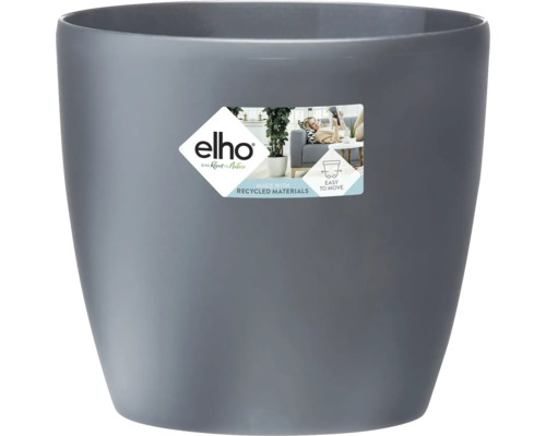 Grijze kunststof bloempot