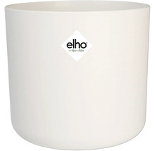 Witte bloempot met Elho logo