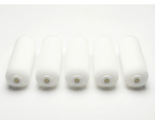 Vijf verfrollers voor het aanbrengen van verf