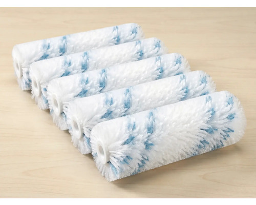 Vijf witte verfrollers met motief