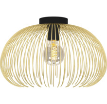 Hanglamp van metalen stijlen met gloeilamp