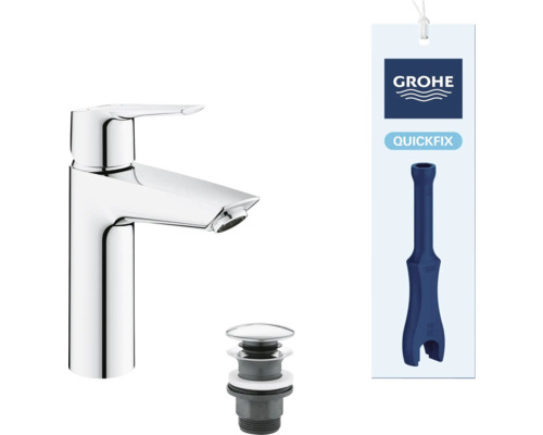 Grohe Start ééngreeps wastafelmengkraan met trekstangafvoergarnituur en QuickFix