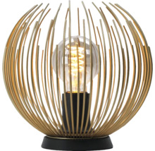 Tafellamp met metalen frame en gloeilamp