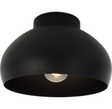 Zwarte plafondlamp met gloeilamp