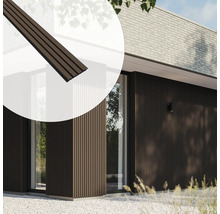 Gevel van een modern huis met houten bekleding