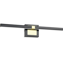 Zwarte LED-wandlamp met rechthoekige vorm