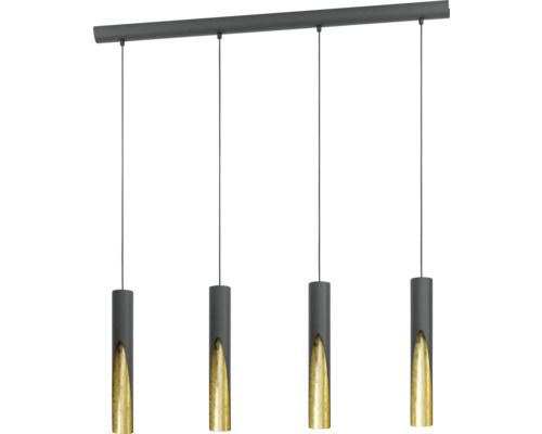 Hanglamp met vier cilindervormige lampenkappen