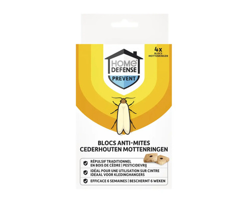 Home Defense Cederhouten mottenringen, verpakking van vier stuks