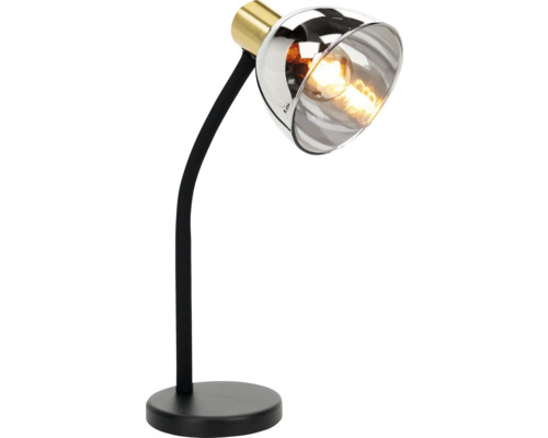 Tafellamp met kap, flexibele arm en ronde voet