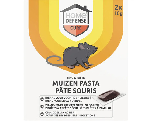 Home Defense Cure Magic Paste voor muizenbestrijding, 2 maal 10 gram
