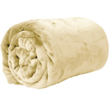 Opgerolde zachte fleecedeken.