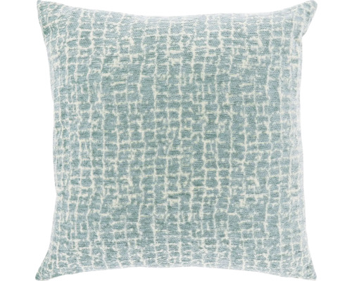 Vierkant sierkussen met gestructureerd rasterpatroon.