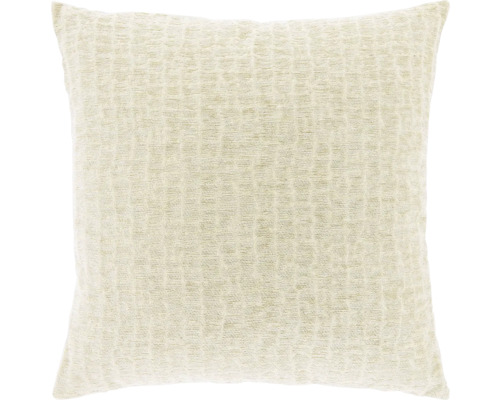 Unique Living Kussen Sev wit 45x45 cm Vierkant, crèmekleurig sierkussen met een gestructureerd oppervlak van stof.