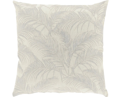Vierkant sierkussen met palmbladerenmotief.