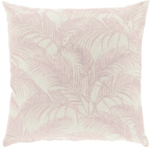 Vierkant sierkussen met een patroon van palmbladeren.