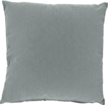 Vierkant grijs sierkussen van stof.