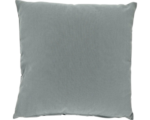 Vierkant grijs sierkussen van stof.