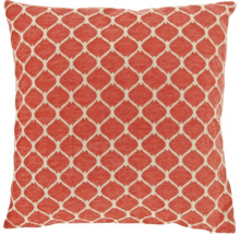 Vierkant sierkussen met geometrisch ruitpatroon en gestructureerd oppervlak.