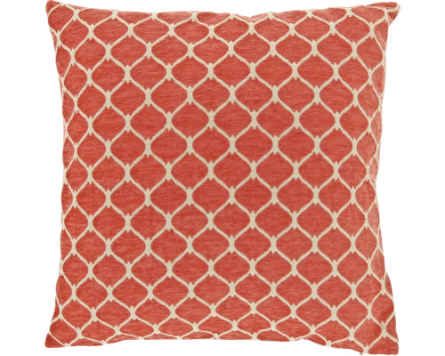 Unique Living Kussen Miley roze 45x45 cm Vierkant sierkussen met geometrisch ruitpatroon en gestructureerd oppervlak.