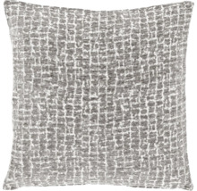 Vierkant sierkussen met gestructureerd oppervlak en rasterpatroon.