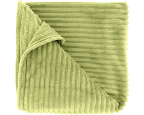 Zachte plaid met ribbelstructuur in corduroy-look, gevouwen.