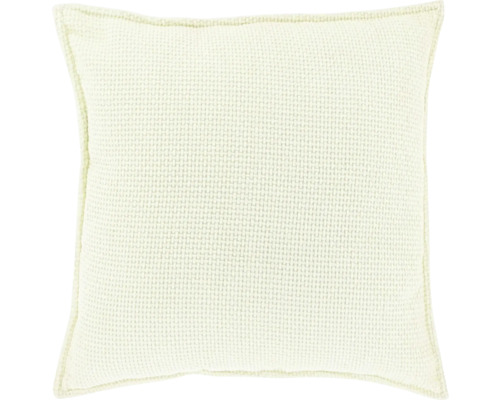 Unique Living Kussen Nuno wit 45x45 cm Vierkant sierkussen met gestructureerd oppervlak van grof geweven stof.