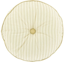 Rond gestreept zitkussen met knoop in het midden