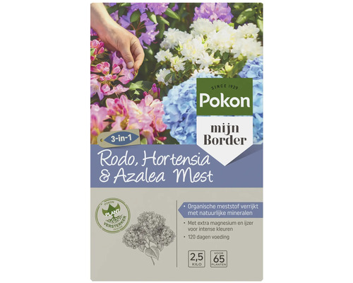 Pokon meststof voor rhododendron, hortensia en azalea in een zak van 2,5 kilogram