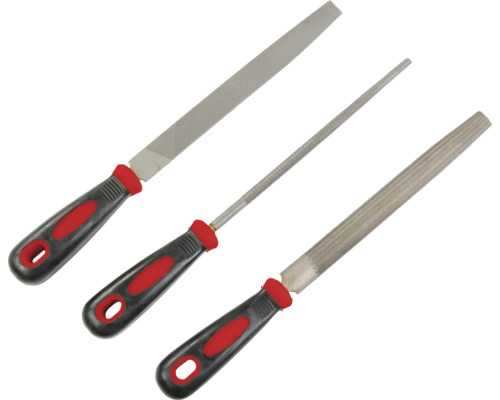 PATTFIELD Vijlenset 200 mm, 3-delig Set van drie handvijlen met handgreep