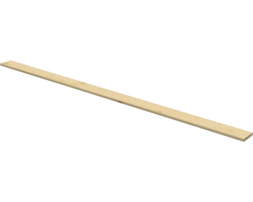 Lange, smalle houten lat van licht, geschaafd hout.