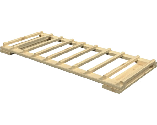 Houten wijnrek-module van onbehandeld hout voor de horizontale opslag van flessen.