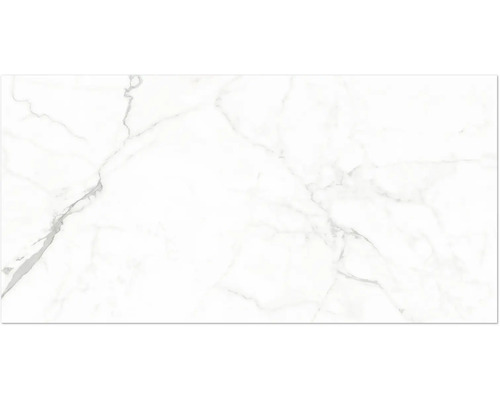 Keramische tegel met marmerlook en grijze aders