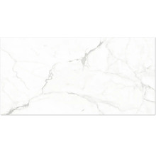 Tegel in marmerlook met grijze adering.